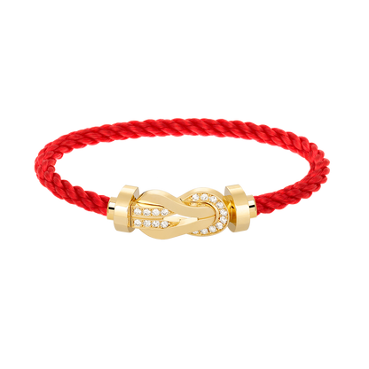 ¡®Moco¡¯CHANCE LARGE 8 FIGURE BUCKLE HALF DIAMOND BRACELET GOLD