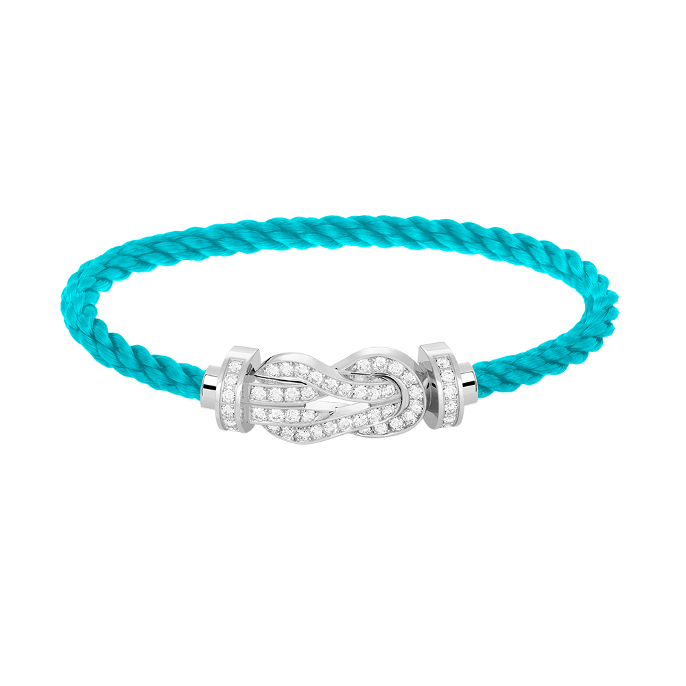 ¡®Moco¡¯CHANCE LARGE 8 FIGURE BUCKLE FULL DIAMOND BRACELET SILVER