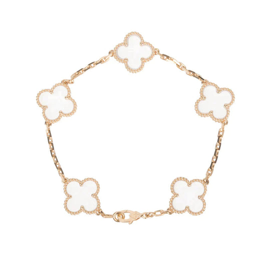 [Moco jewelrys]CLOVER 5 MOTIF BERGKRISTALL ARMBAND