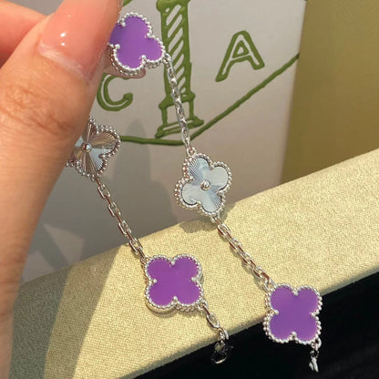 [Moco jewelrys] CLOVER 5 MOTIF VIOLET BRACELET COLLECTION