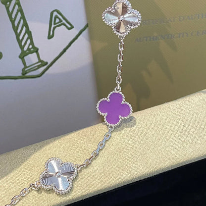 [Moco jewelrys] CLOVER 5 MOTIF VIOLET BRACELET COLLECTION
