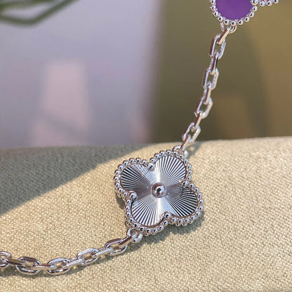 [Moco jewelrys] CLOVER 5 MOTIF VIOLET BRACELET COLLECTION