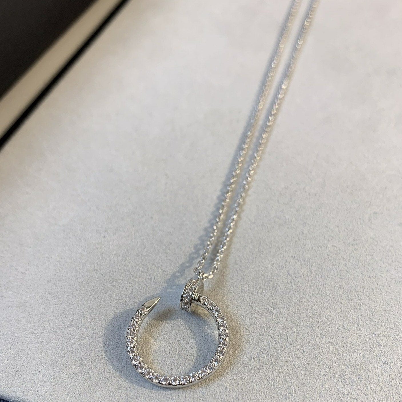 [moco jewelrys]JUSTE HALSKETTE SILBER DIAMANTEN