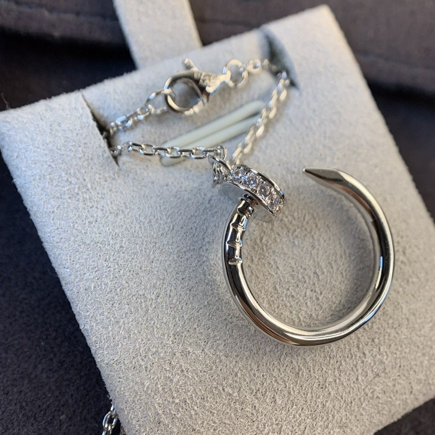 [moco jewelrys]JUSTE HALSKETTE SILBER DIAMANTEN