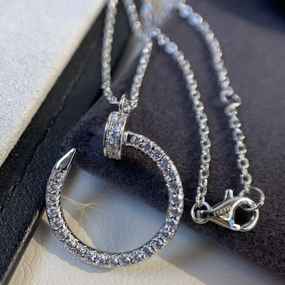 [moco jewelrys]JUSTE HALSKETTE SILBER DIAMANTEN