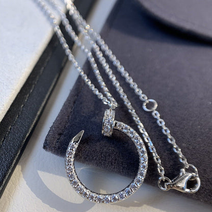 [moco jewelrys]JUSTE HALSKETTE SILBER DIAMANTEN