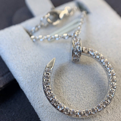 [moco jewelrys]JUSTE HALSKETTE SILBER DIAMANTEN