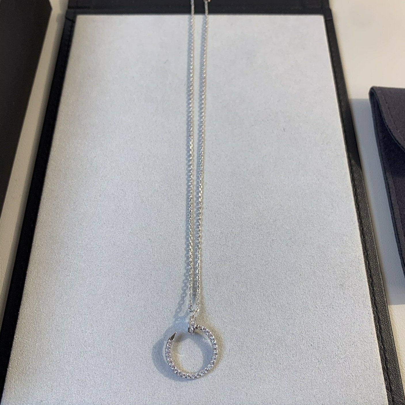 [moco jewelrys]JUSTE HALSKETTE SILBER DIAMANTEN