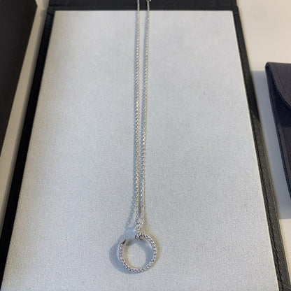 [moco jewelrys]JUSTE HALSKETTE SILBER DIAMANTEN