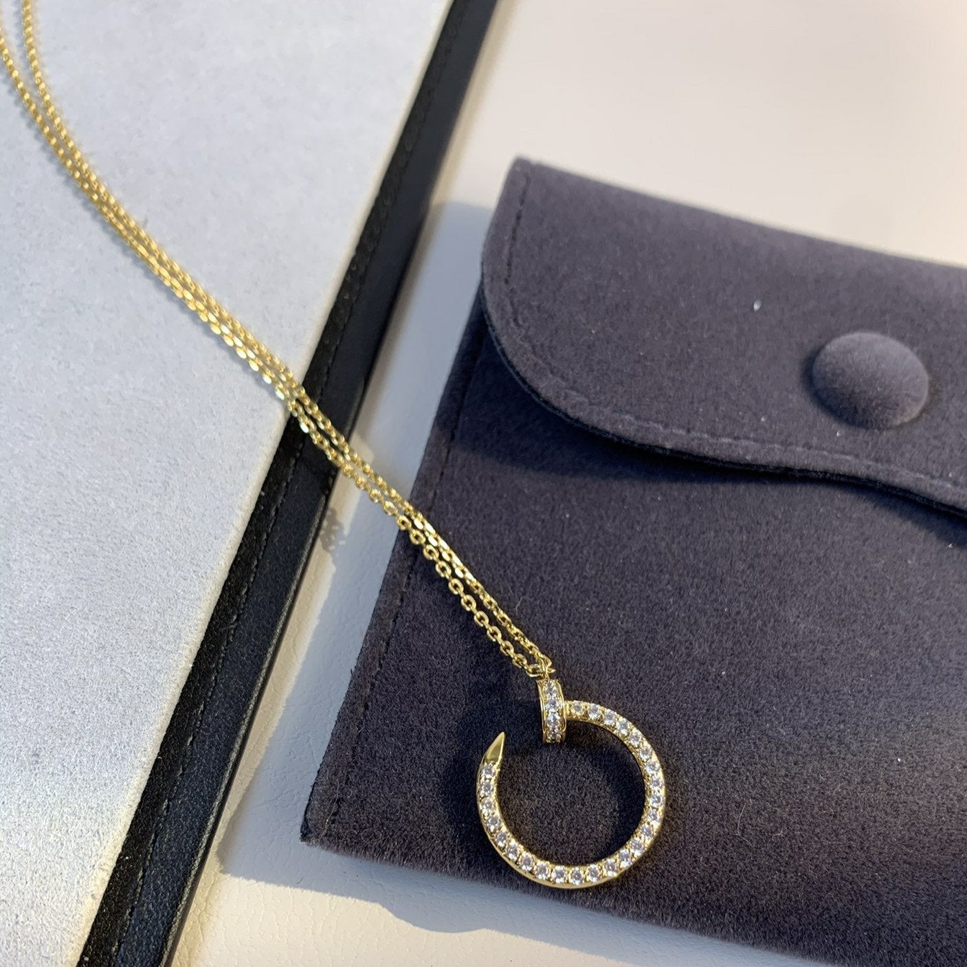 [moco jewelrys]JUSTE NECKLACE GOLD DIAMONDS