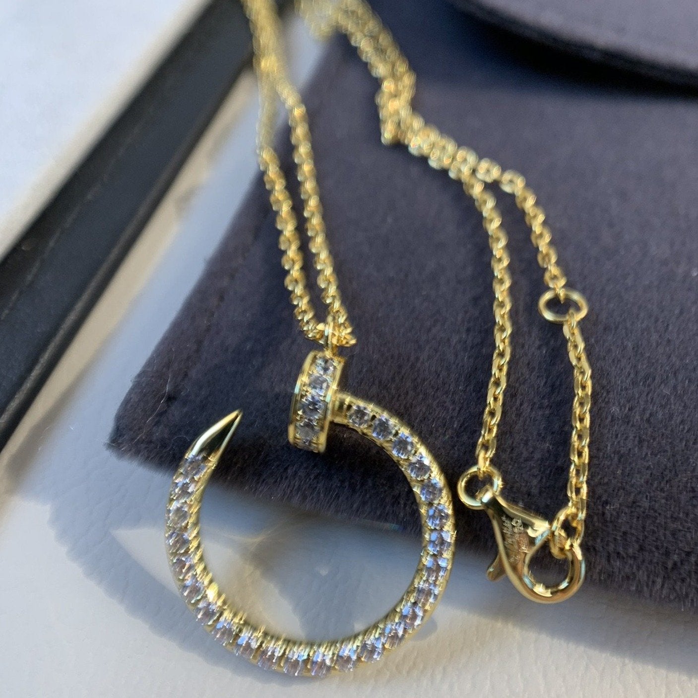 [moco jewelrys]JUSTE NECKLACE GOLD DIAMONDS