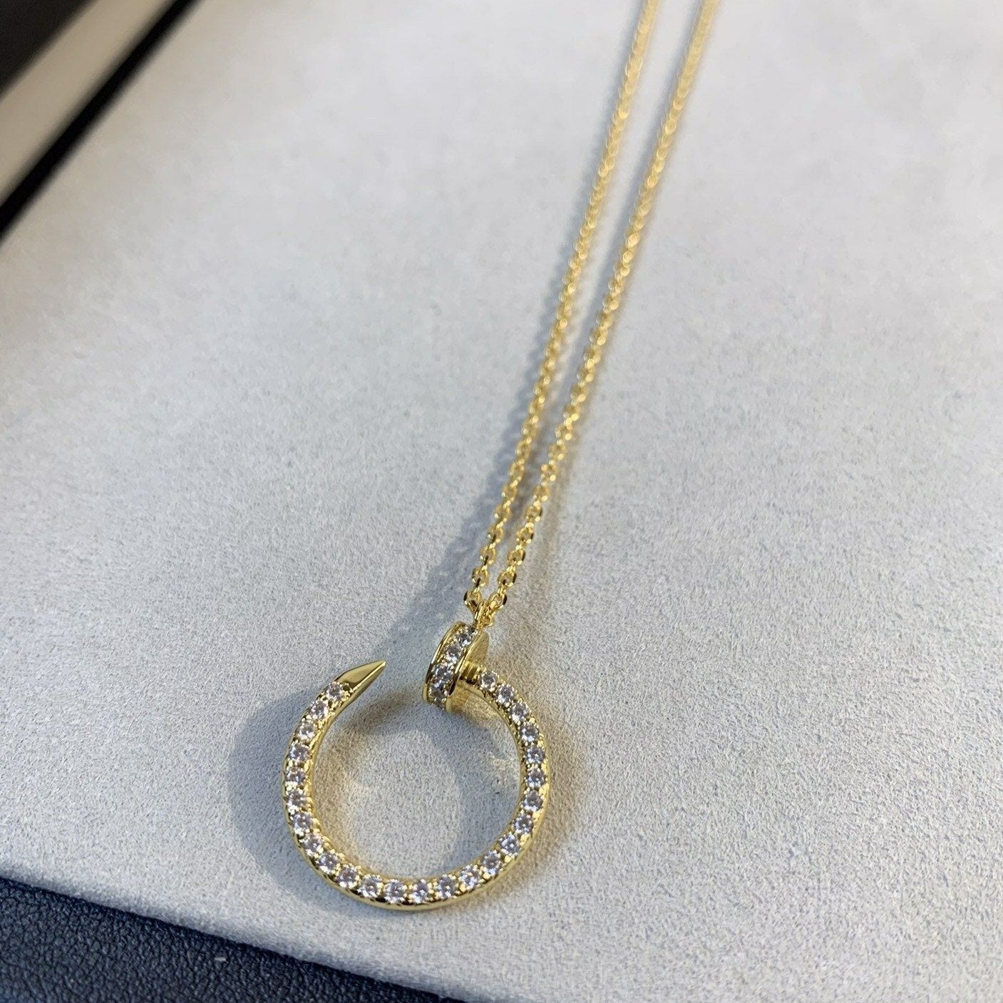 [moco jewelrys]JUSTE NECKLACE GOLD DIAMONDS