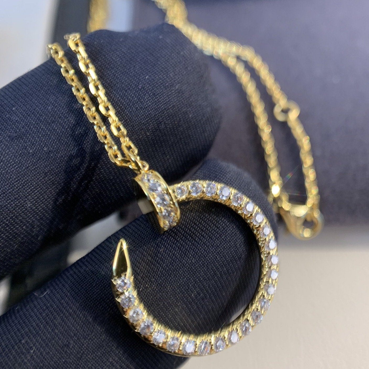 [moco jewelrys]JUSTE NECKLACE GOLD DIAMONDS