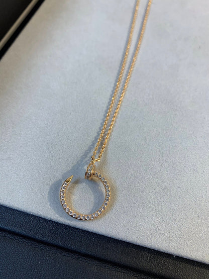 [moco jewelrys]JUSTE NECKLACE PINK GOLD DIAMONDS