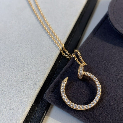 [moco jewelrys]JUSTE NECKLACE PINK GOLD DIAMONDS