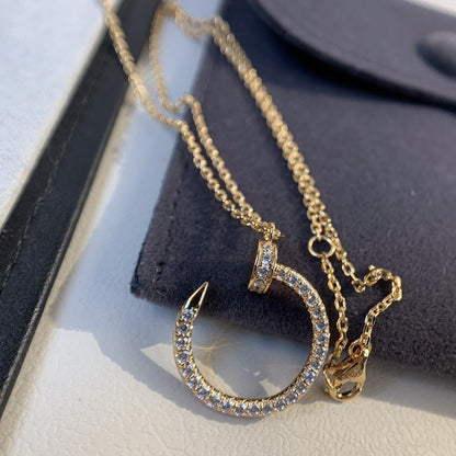 [moco jewelrys]JUSTE NECKLACE PINK GOLD DIAMONDS