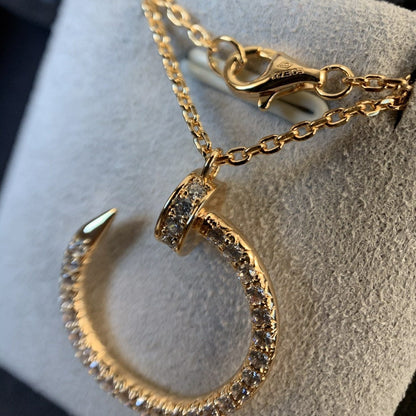 [moco jewelrys]JUSTE NECKLACE PINK GOLD DIAMONDS