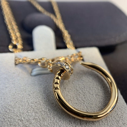 [moco jewelrys]JUSTE NECKLACE PINK GOLD DIAMONDS