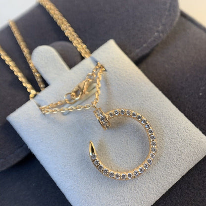 [moco jewelrys]JUSTE NECKLACE PINK GOLD DIAMONDS