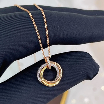 [moco jewelrys]TRINITY HALSKETTE SILBER GOLD ROSÉGOLD DIAMANTEN