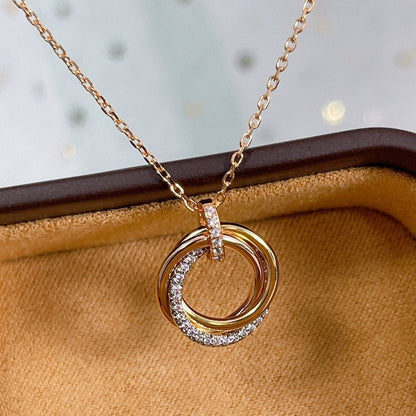 [moco jewelrys]TRINITY HALSKETTE SILBER GOLD ROSÉGOLD DIAMANTEN