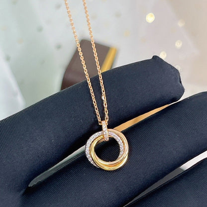 [moco jewelrys]TRINITY HALSKETTE SILBER GOLD ROSÉGOLD DIAMANTEN