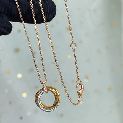 [moco jewelrys]TRINITY HALSKETTE SILBER GOLD ROSÉGOLD DIAMANTEN