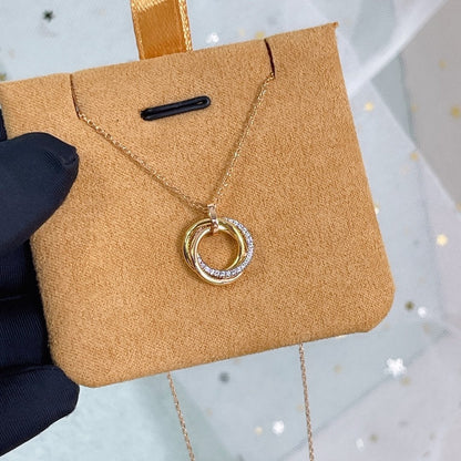 [moco jewelrys]TRINITY HALSKETTE SILBER GOLD ROSÉGOLD DIAMANTEN