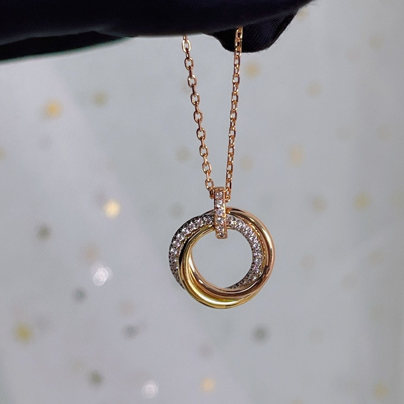 [moco jewelrys]TRINITY HALSKETTE SILBER GOLD ROSÉGOLD DIAMANTEN