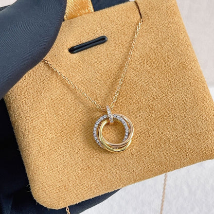 [moco jewelrys]TRINITY HALSKETTE SILBER GOLD ROSÉGOLD DIAMANTEN