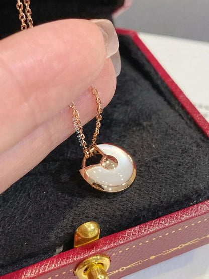 [moco jewelrys]AMULETTE ROSE GOLD MOP NECKLACE
