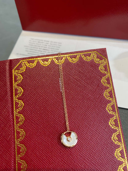 [moco jewelrys]AMULETTE ROSE GOLD MOP NECKLACE