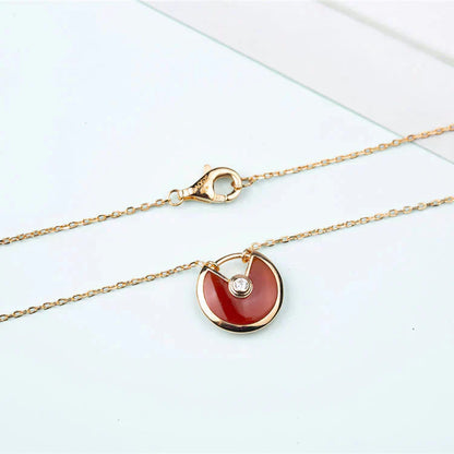 [moco jewelrys]AMULETTE GOLD CARNELIAN ONYX NECKLACE