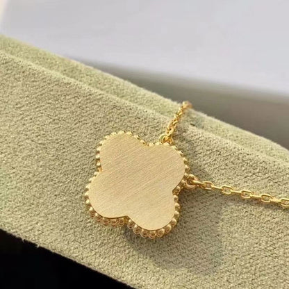 [moco jewelrys]CLOVER 15MM DIAMOND TURQUOISE NECKLACE