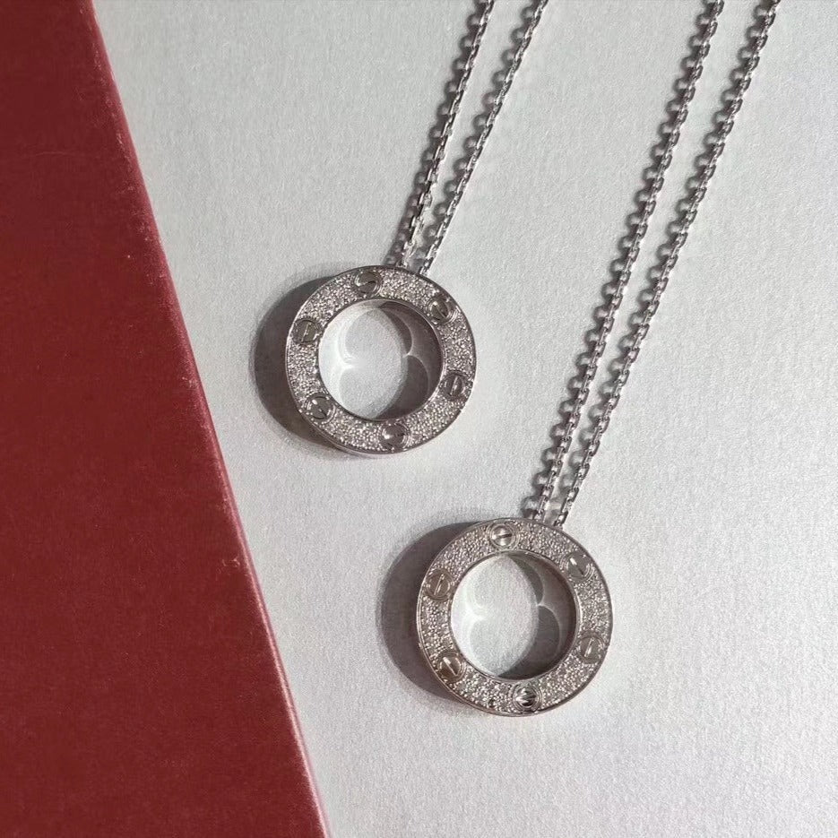 [moco jewelrys]LOVE NECKLACE ADJUSTABLE SILVER