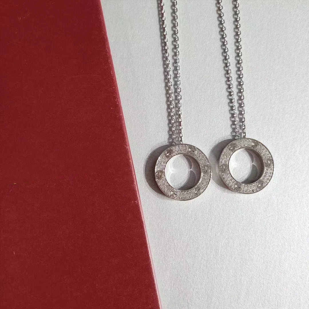 [moco jewelrys]LOVE NECKLACE ADJUSTABLE SILVER