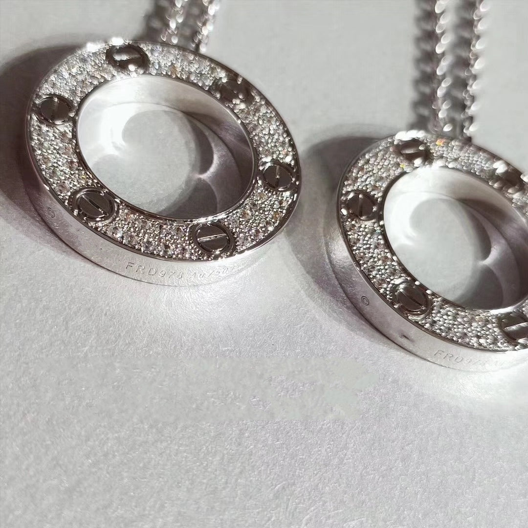 [moco jewelrys]LOVE NECKLACE ADJUSTABLE SILVER