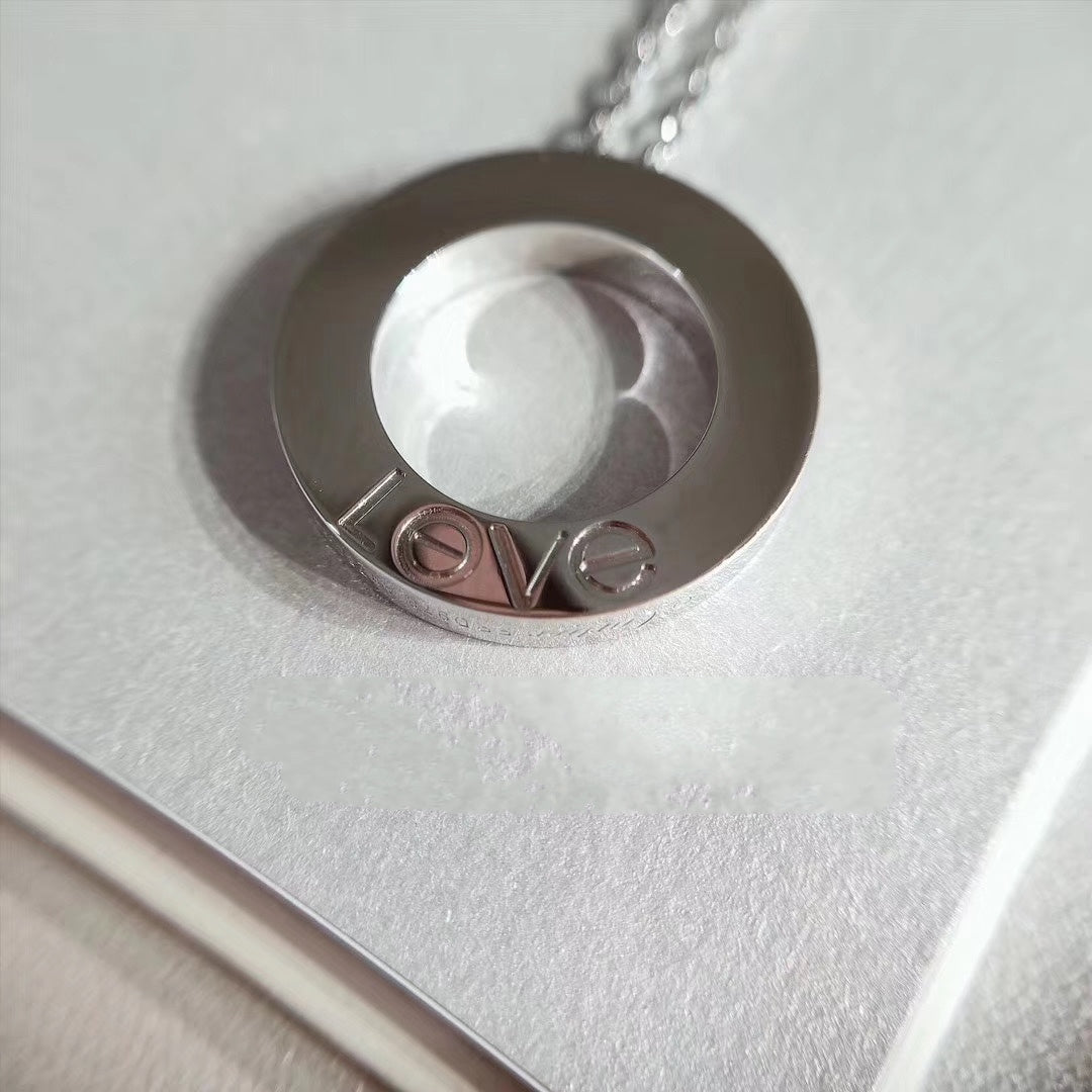 [moco jewelrys]LOVE NECKLACE ADJUSTABLE SILVER
