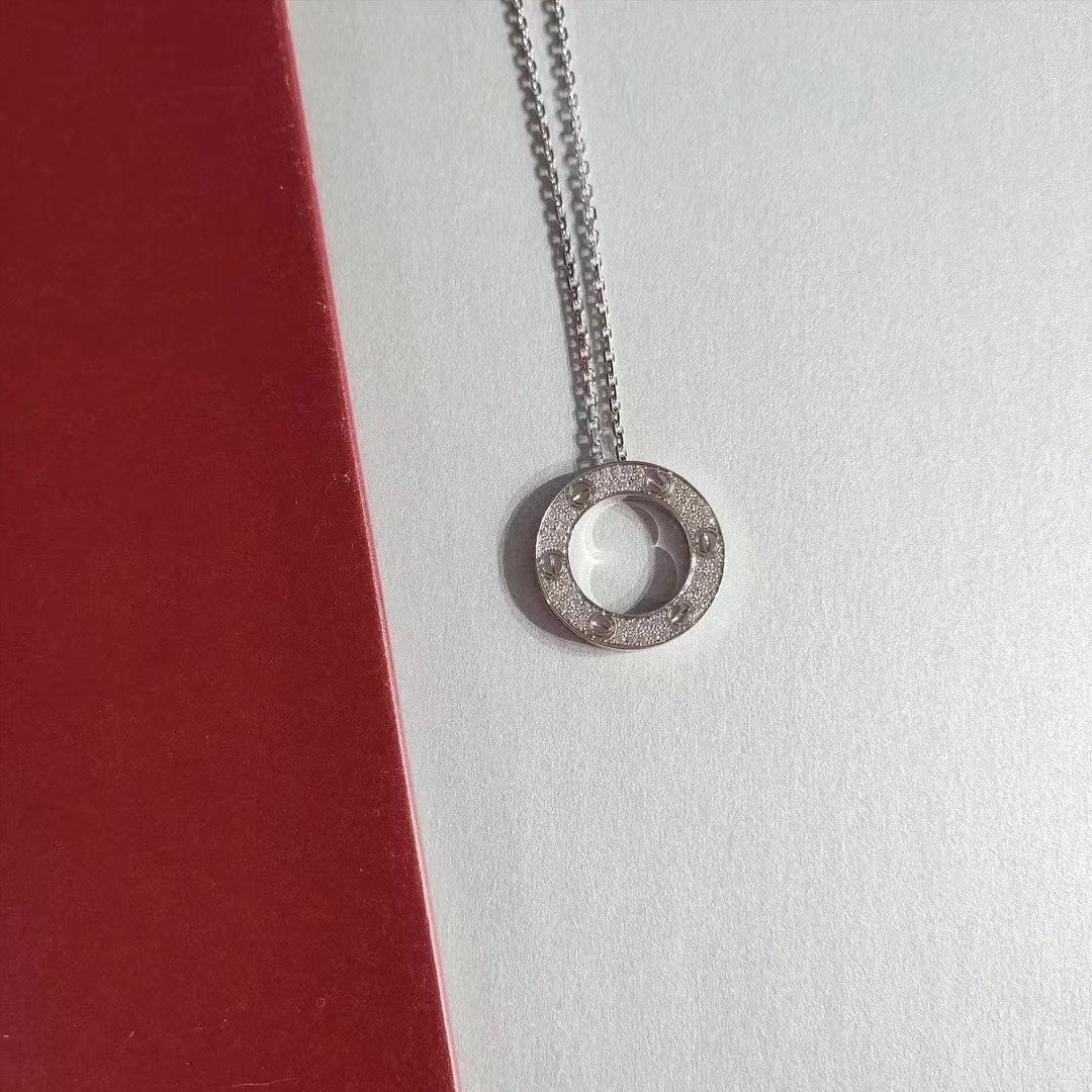 [moco jewelrys]LOVE NECKLACE ADJUSTABLE SILVER