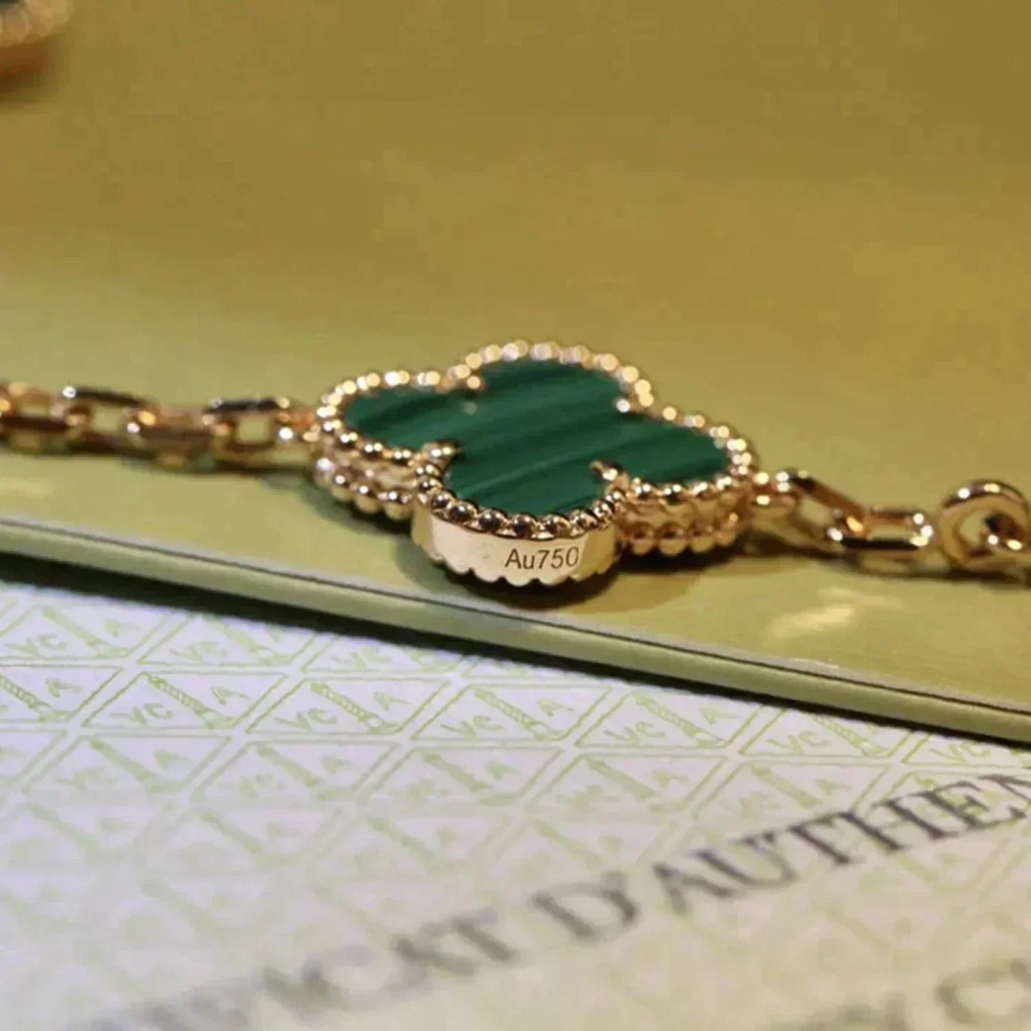[Moco jewelrys] CLOVER 5 MOTIV MALACHIT ARMBAND KOLLEKTION