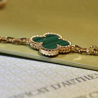 [Moco jewelrys] CLOVER 5 MOTIV MALACHIT ARMBAND KOLLEKTION