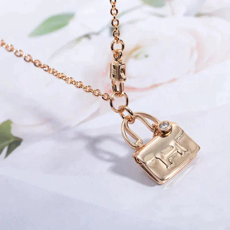 [moco jewelrys]AMULETT ANHÄNGER ROSÉGOLD KETTE