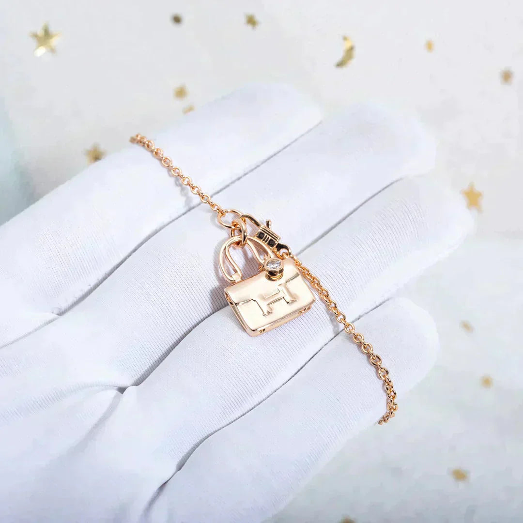 [moco jewelrys]AMULETT ANHÄNGER ROSÉGOLD KETTE
