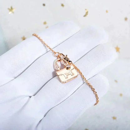 [moco jewelrys]AMULETT ANHÄNGER ROSÉGOLD KETTE