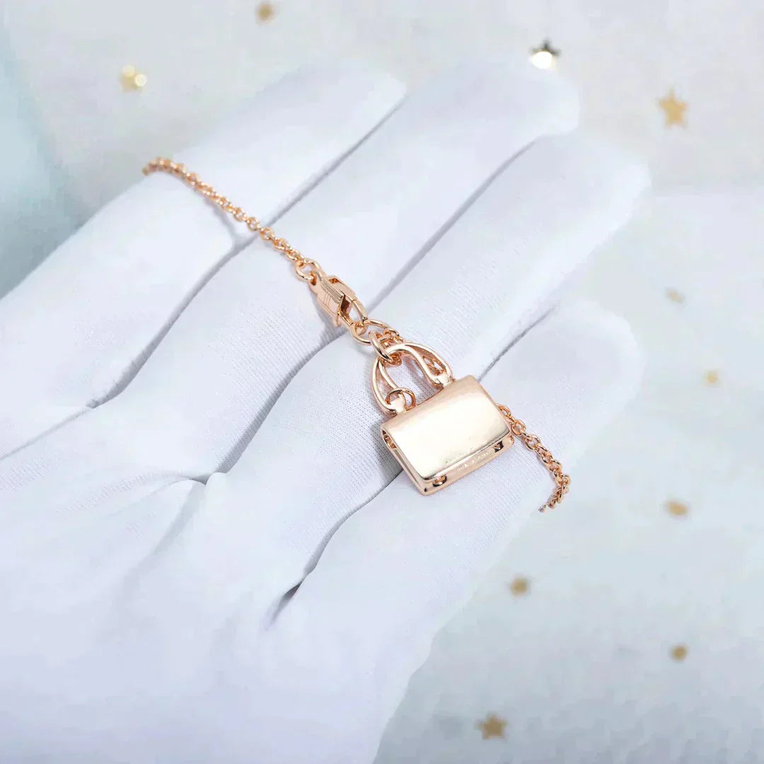 [moco jewelrys]AMULETT ANHÄNGER ROSÉGOLD KETTE