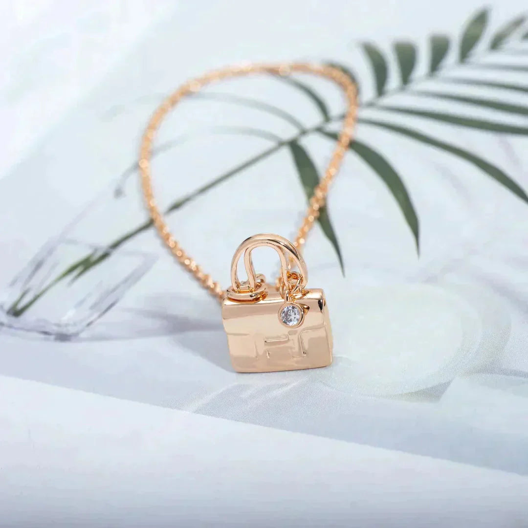 [moco jewelrys]AMULETT ANHÄNGER ROSÉGOLD KETTE