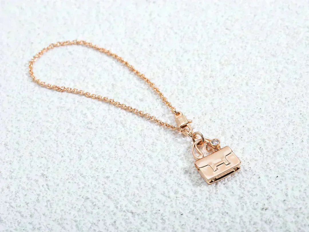 [moco jewelrys]AMULETT ANHÄNGER ROSÉGOLD KETTE