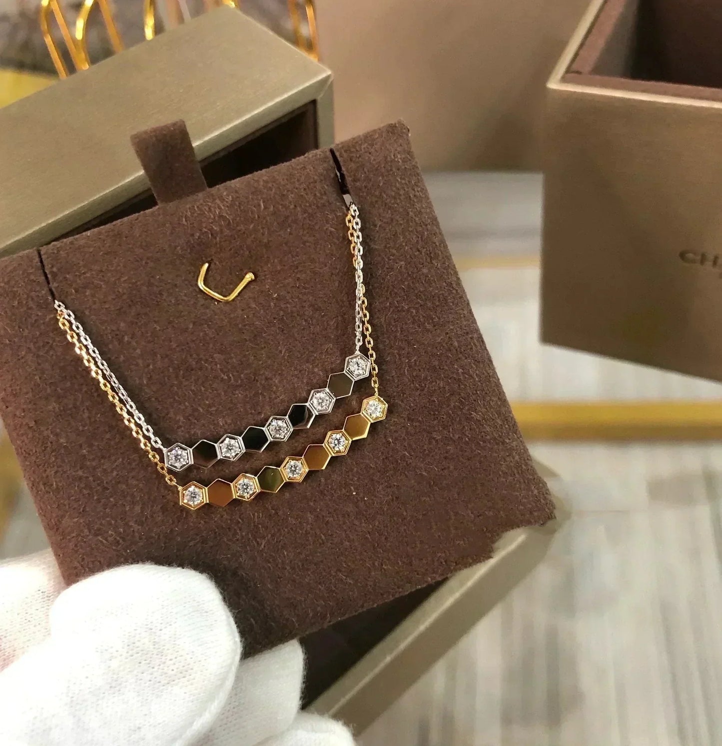 [moco jewelrys]BEE LOVE HALSKETTE DIAMANT