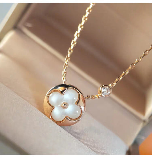 [moco jewelrys]SUN MOP GOLD 1 DIAMOND NECKLACE
