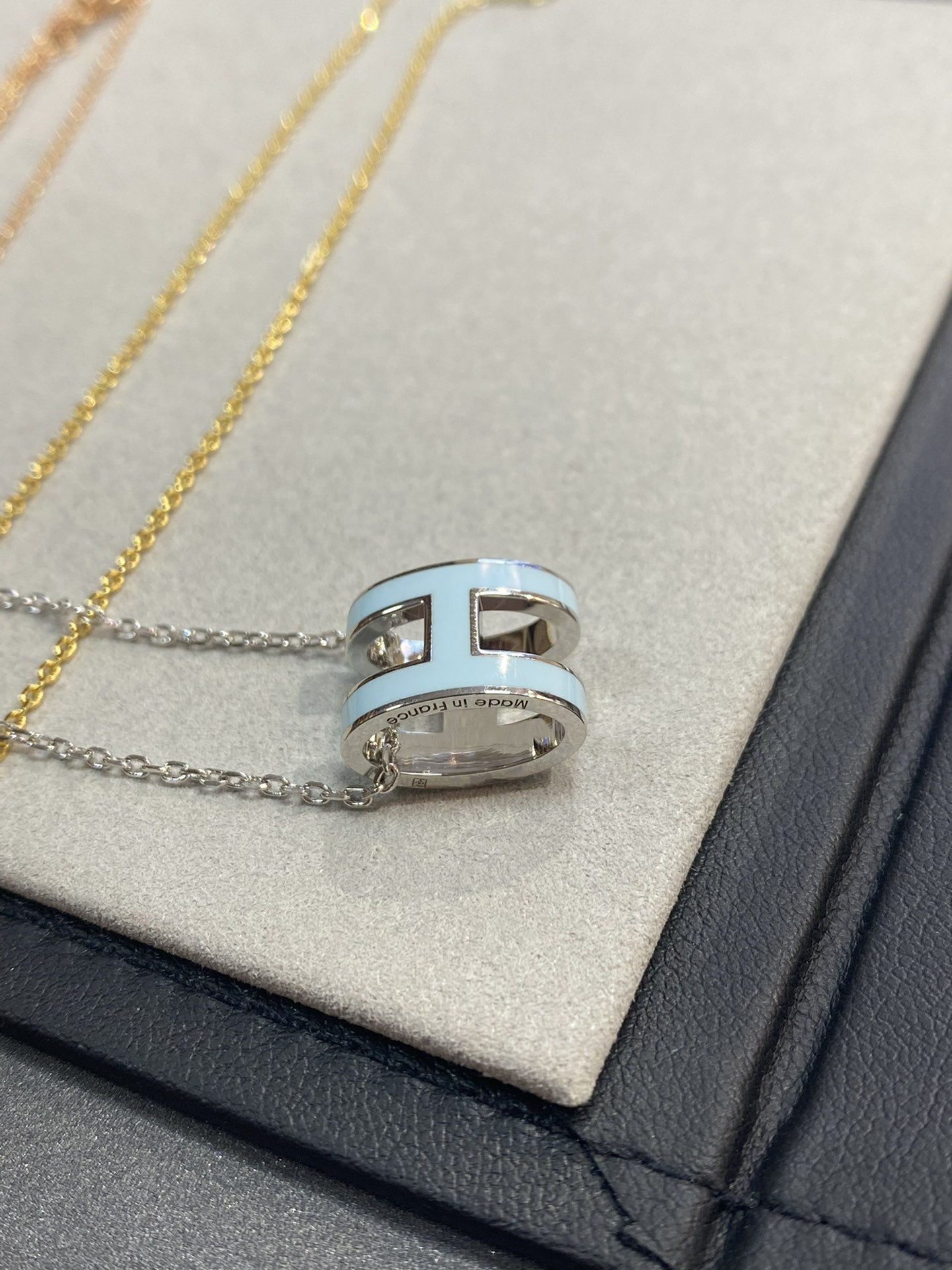 [moco jewelrys]POP H HELLBLAUE HALSKETTE
